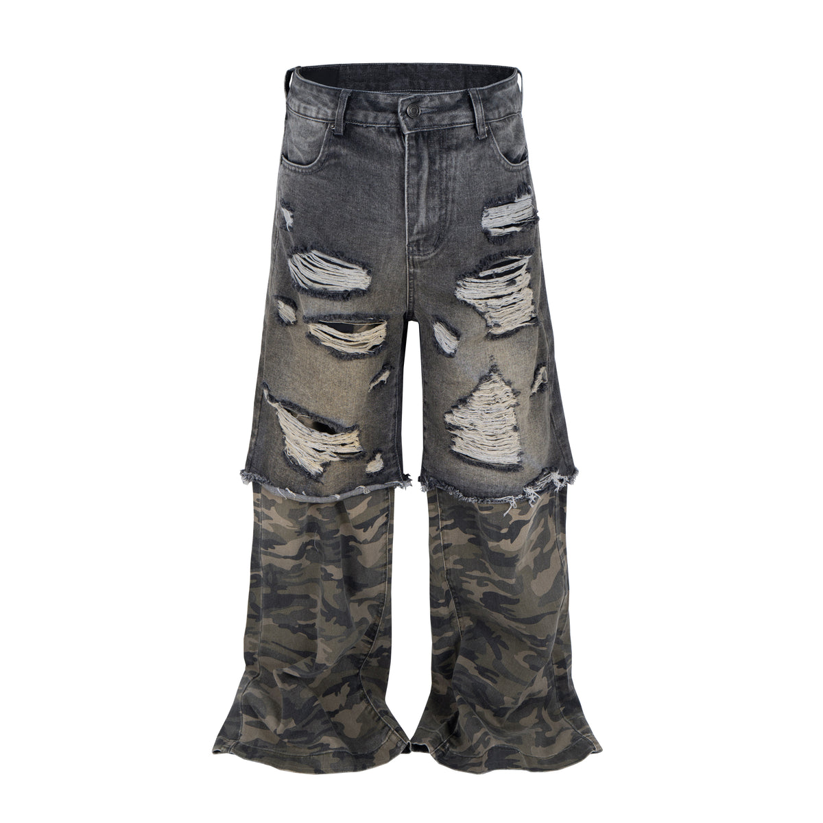 UNDEVELOPED DISTRESSED SPLIT CAMO DENIM - AVBL MRKT (1)