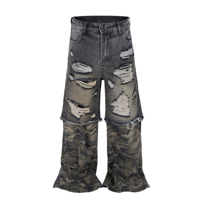 UNDEVELOPED DISTRESSED SPLIT CAMO DENIM - AVBL MRKT (1)