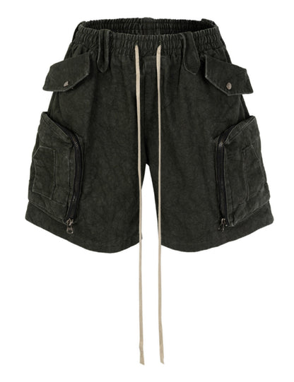 UNDEVELOPED DRAWSTRING JUMBO POCKET CARGO SHORTS - AVBL MRKT (1)