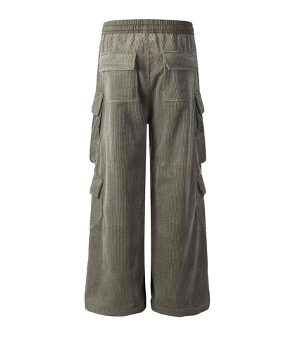 UNDEVELOPED GREY CORDUROY DRAWSTRING CARGO PANTS - AVBL MRKT (3)