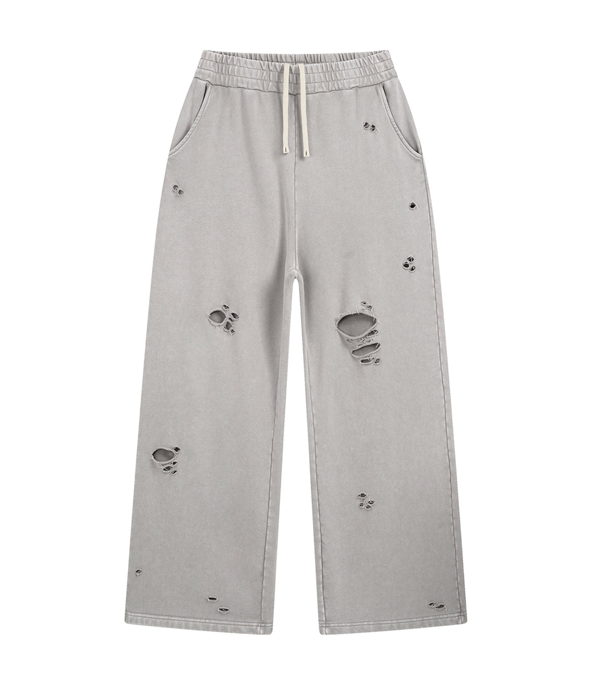 UNDEVELOPED GREY DESTROYED SWEATPANTS - AVBL MRKT (1)