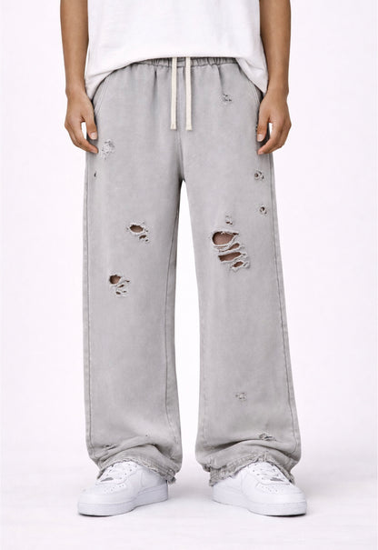 UNDEVELOPED GREY DESTROYED SWEATPANTS - AVBL MRKT (2)