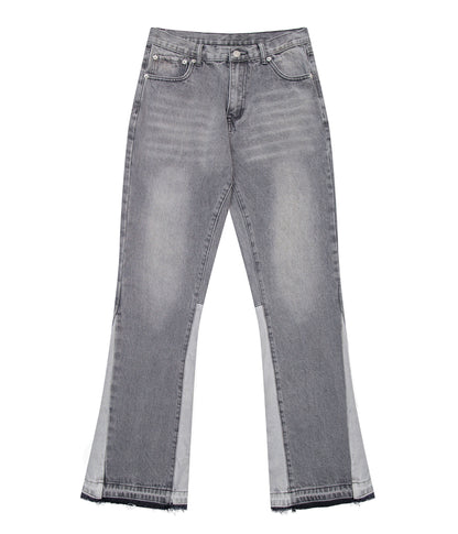 UNDEVELOPED GREY SPLIT FLARE DENIM - AVBL MRKT (1)