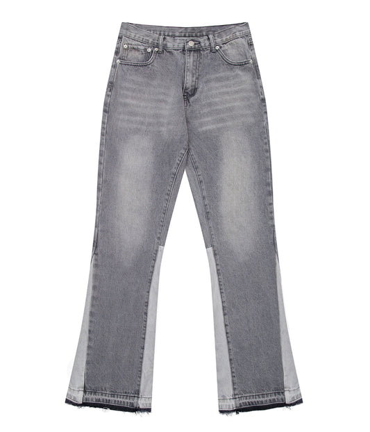 UNDEVELOPED GREY SPLIT FLARE DENIM - AVBL MRKT (1)