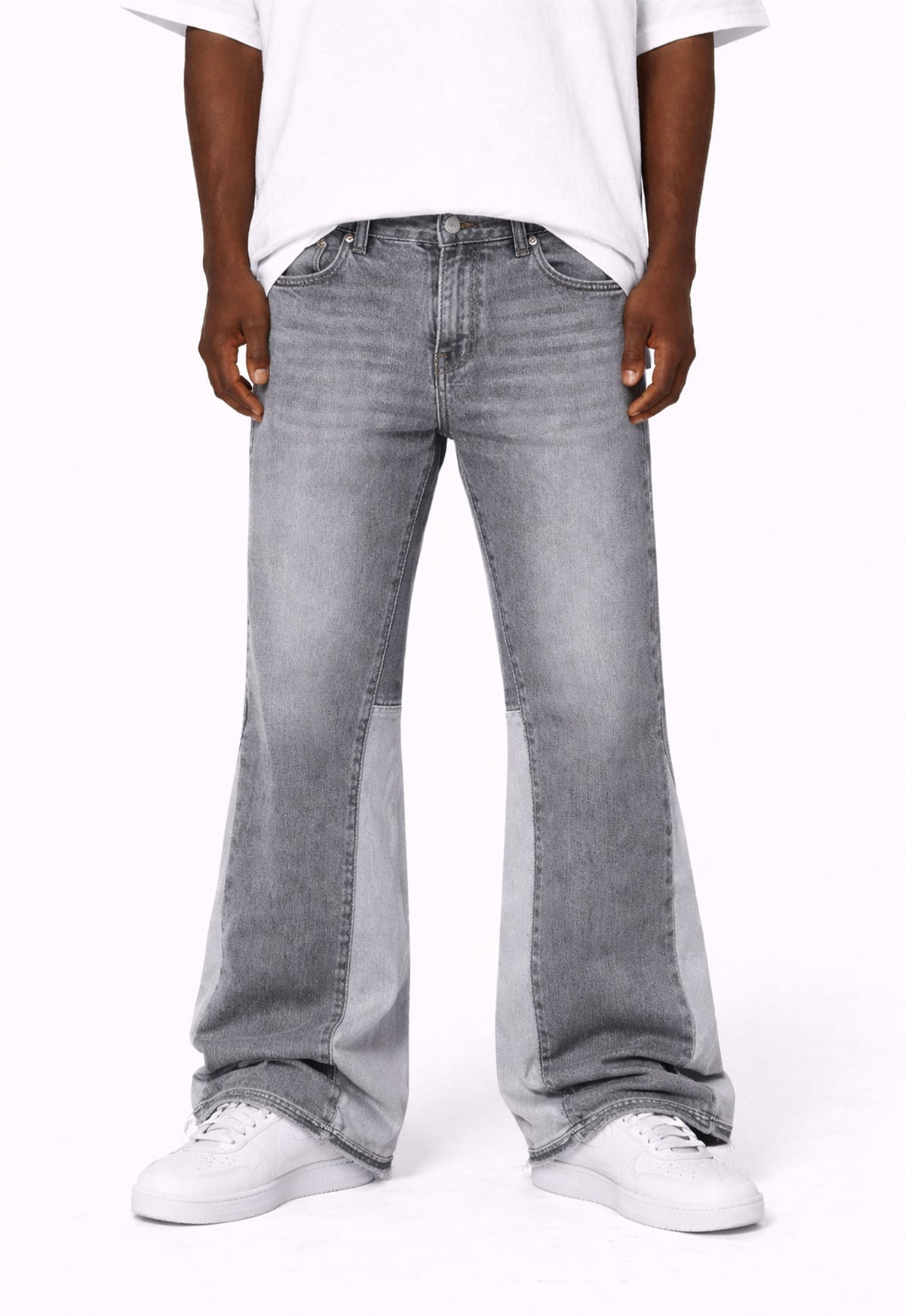 UNDEVELOPED GREY SPLIT FLARE DENIM - AVBL MRKT (2)