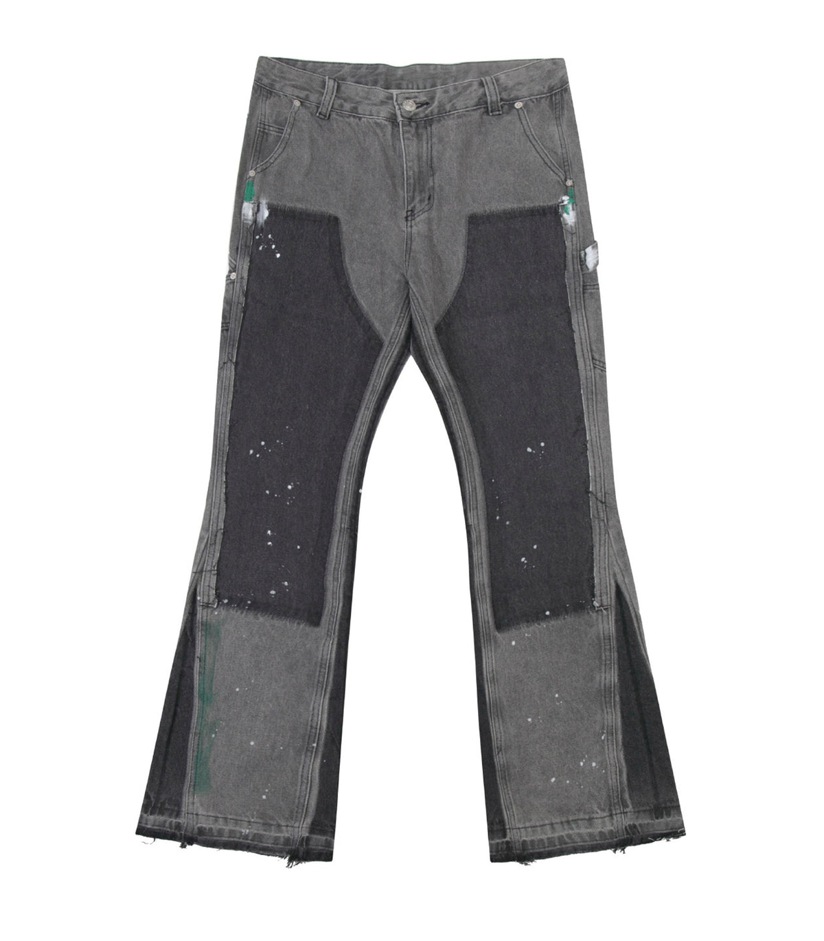 UNDEVELOPED GREY SPLIT PAINTERS DENIM - AVBL MRKT (1)