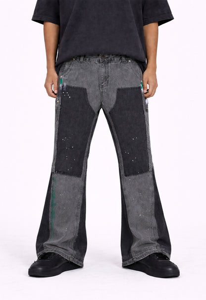 UNDEVELOPED GREY SPLIT PAINTERS DENIM - AVBL MRKT (2)