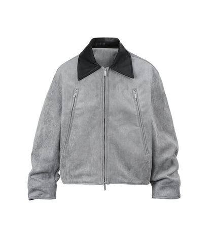 UNDEVELOPED GREY SUEDE WORK JACKET - AVBL MRKT (1)