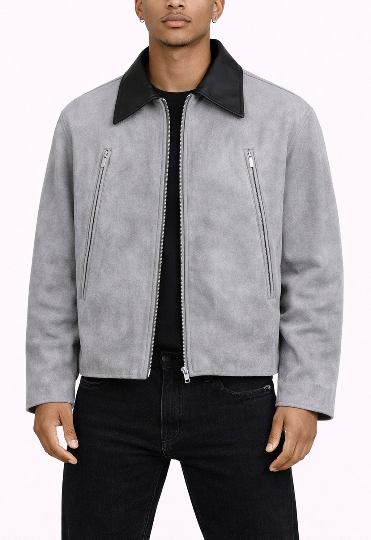 UNDEVELOPED GREY SUEDE WORK JACKET - AVBL MRKT (2)
