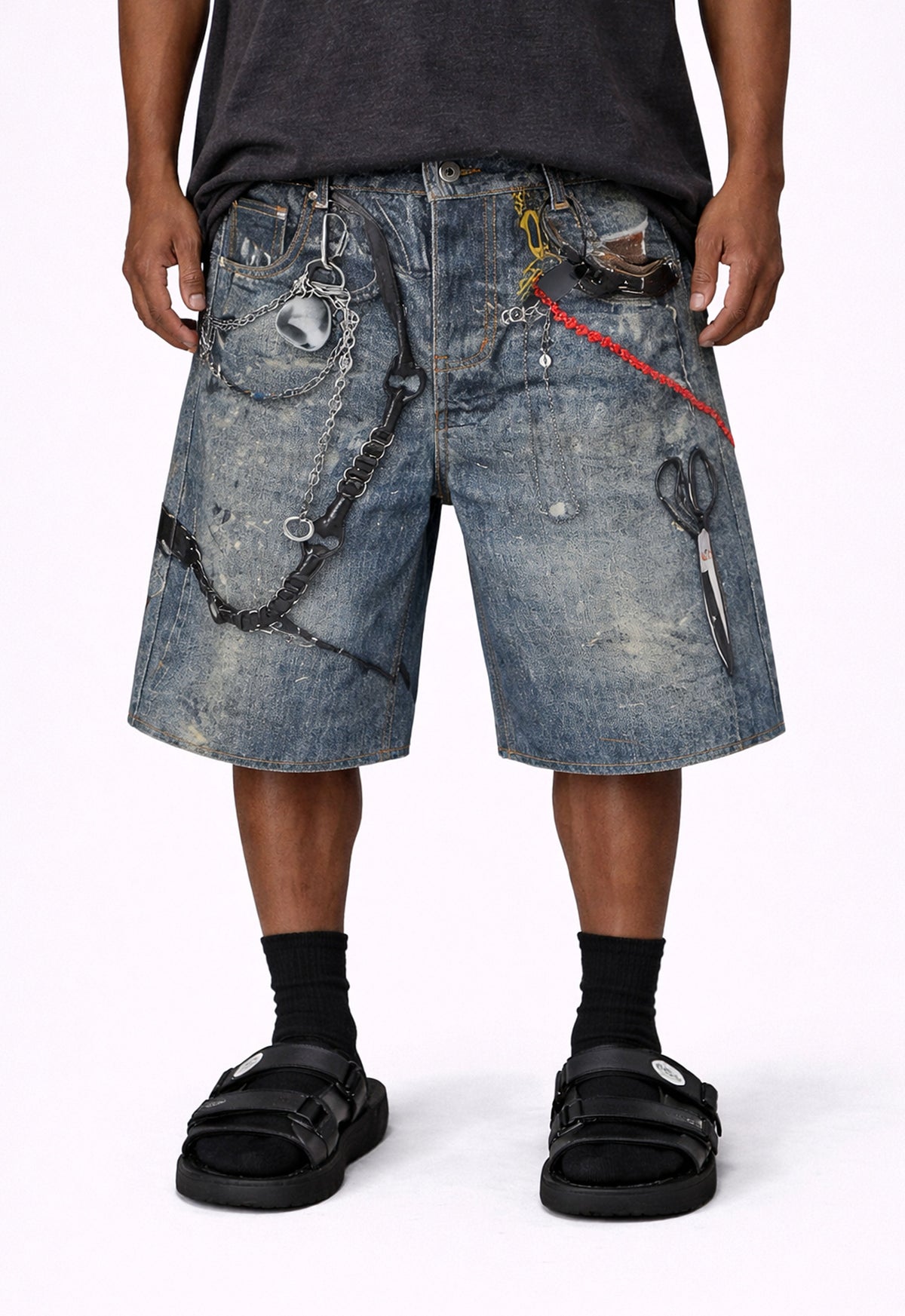 UNDEVELOPED HARDWARE DENIM SHORTS - AVBL MRKT (2)