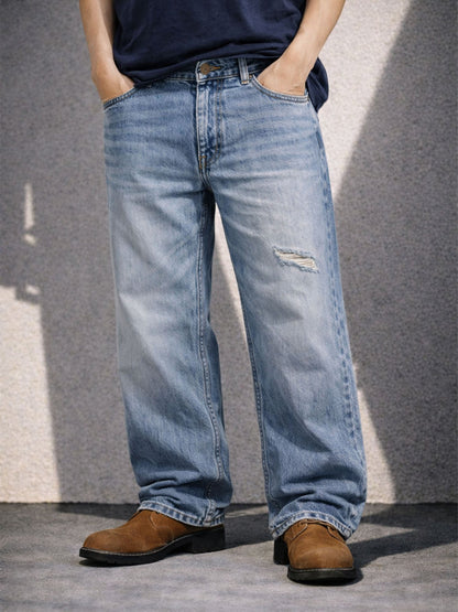 UNDEVELOPED LIGHT WAS DISTRESSED RELAXED DENIM - AVBL MRKT (2)