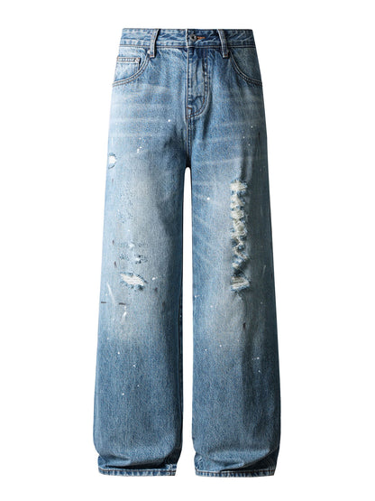 UNDEVELOPED LIGHT WASH DISTRESSED BAGGY DENIM - AVBL MRKT (1)
