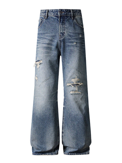 UNDEVELOPED LIGHT WASH DISTRESSED BOOTCUT DENIM - AVBL MRKT (1)