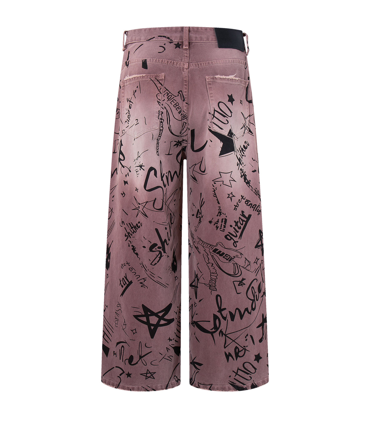 UNDEVELOPED MAROON GRAFFITI DENIM - AVBL MRKT (3)