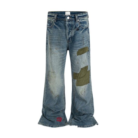 UNDEVELOPED MUD PATCHWORK FLARE DENIM - AVBL MRKT (1)