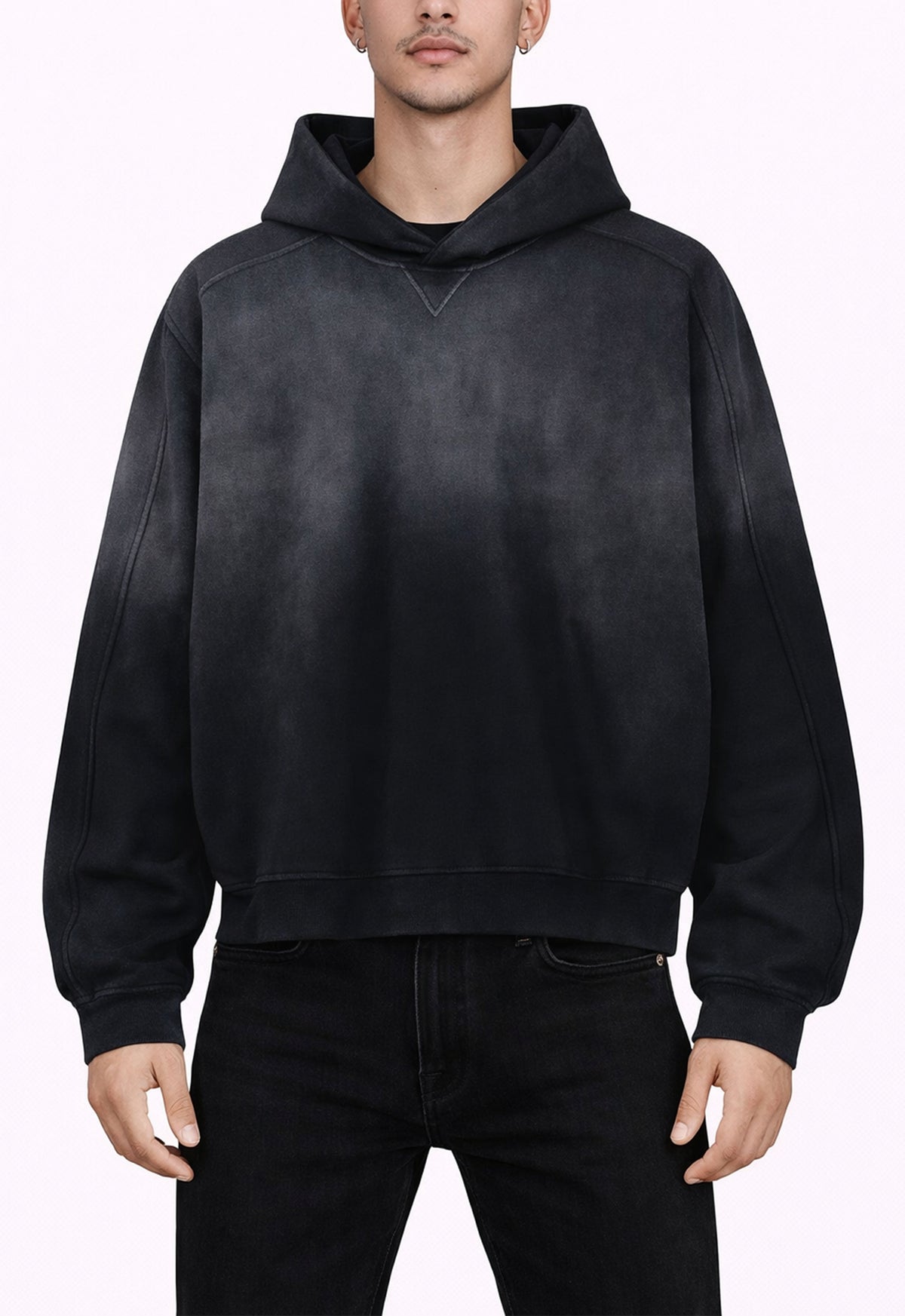 UNDEVELOPED NOIR CONTRAST PANEL HOODIE - AVBL MRKT (2)