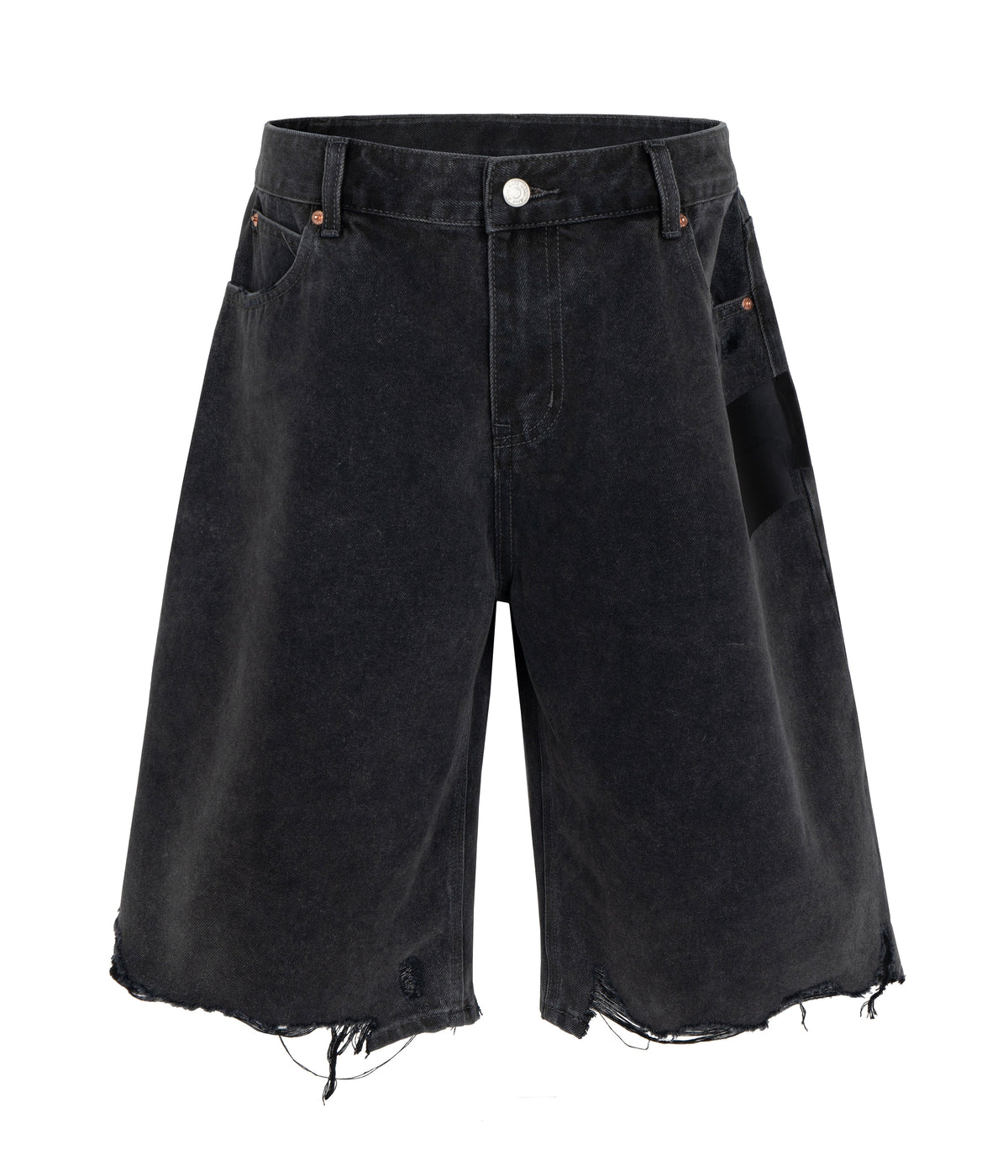 UNDEVELOPED NOIR CUTOFF DENIM SHORTS - AVBL MRKT (1)