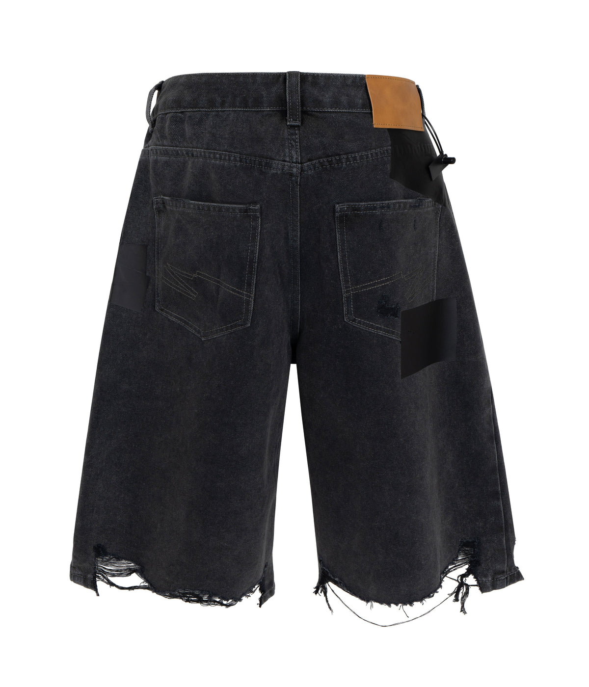 UNDEVELOPED NOIR CUTOFF DENIM SHORTS - AVBL MRKT (3)