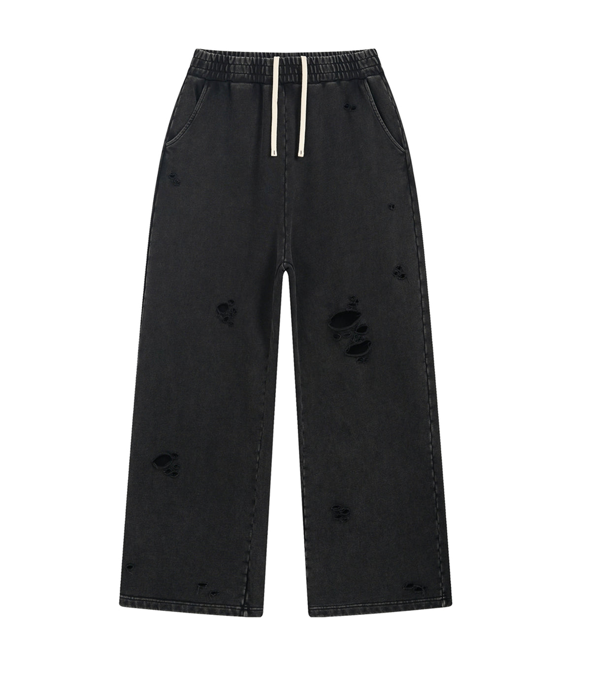 UNDEVELOPED NOIR DESTROYED SWEATPANTS - AVBL MRKT (1)