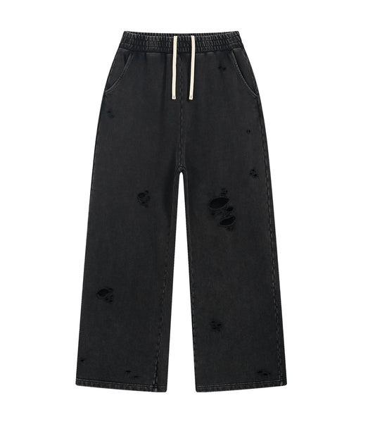 UNDEVELOPED NOIR DESTROYED SWEATPANTS - AVBL MRKT (1)