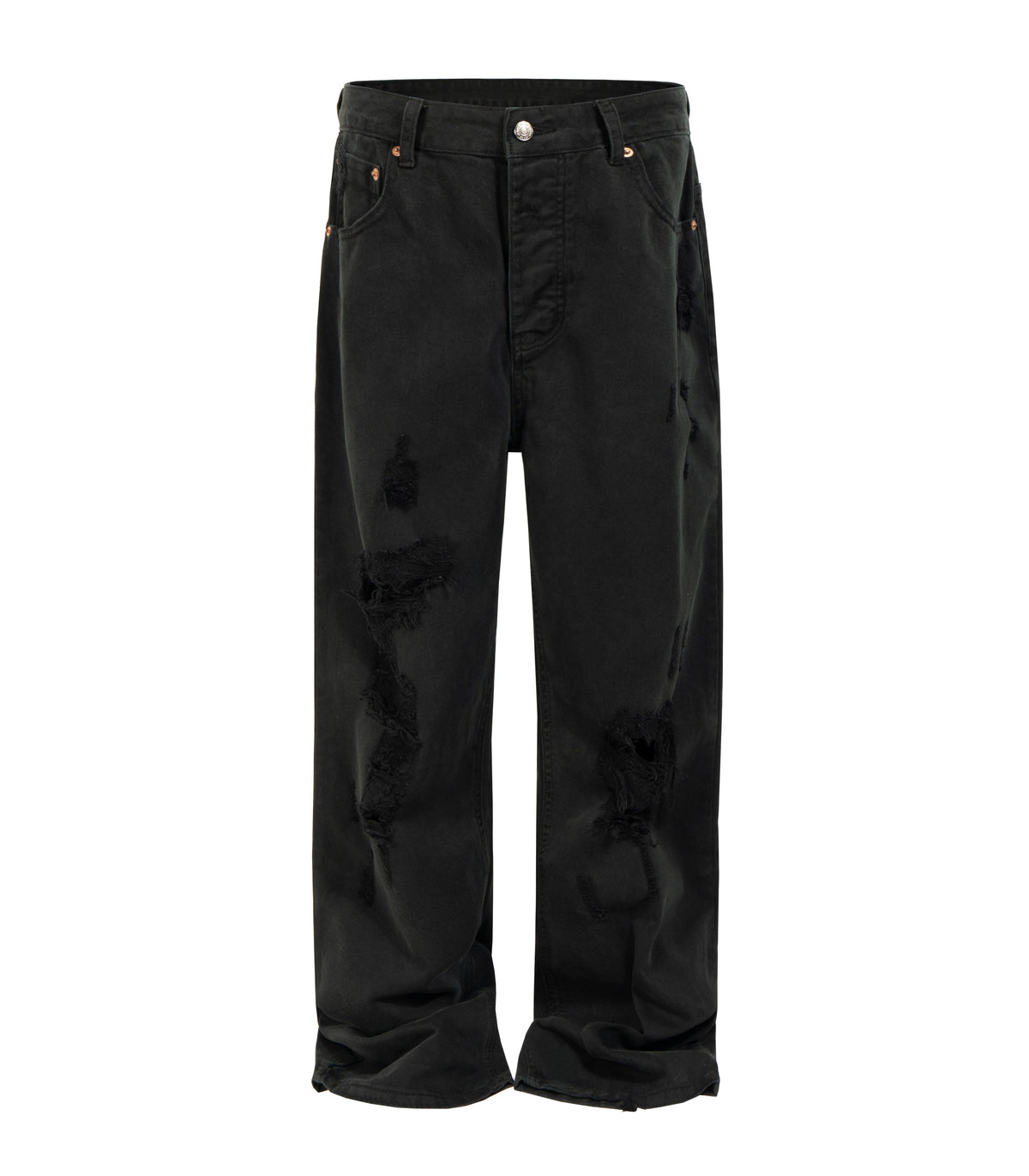 UNDEVELOPED NOIR DESTROYED WORK PANTS - AVBL MRKT (1)
