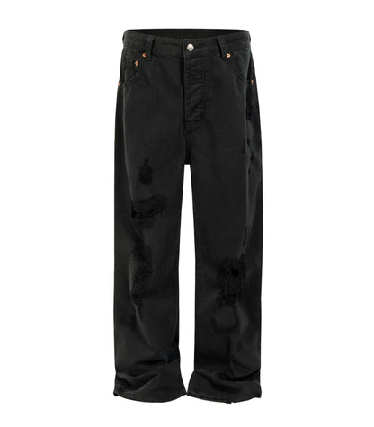 UNDEVELOPED NOIR DESTROYED WORK PANTS - AVBL MRKT (1)