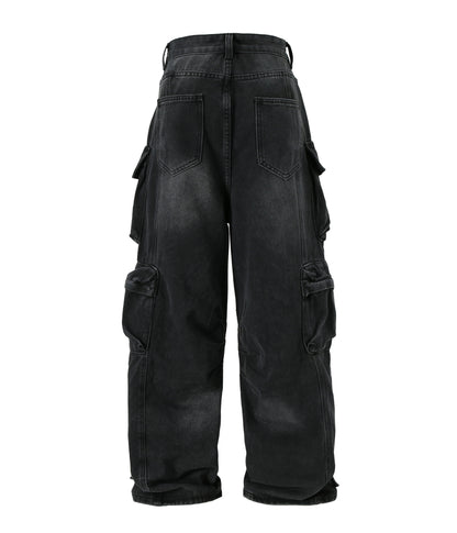 UNDEVELOPED NOIR DISTRESSED CARGO DENIM - AVBL MRKT (2)