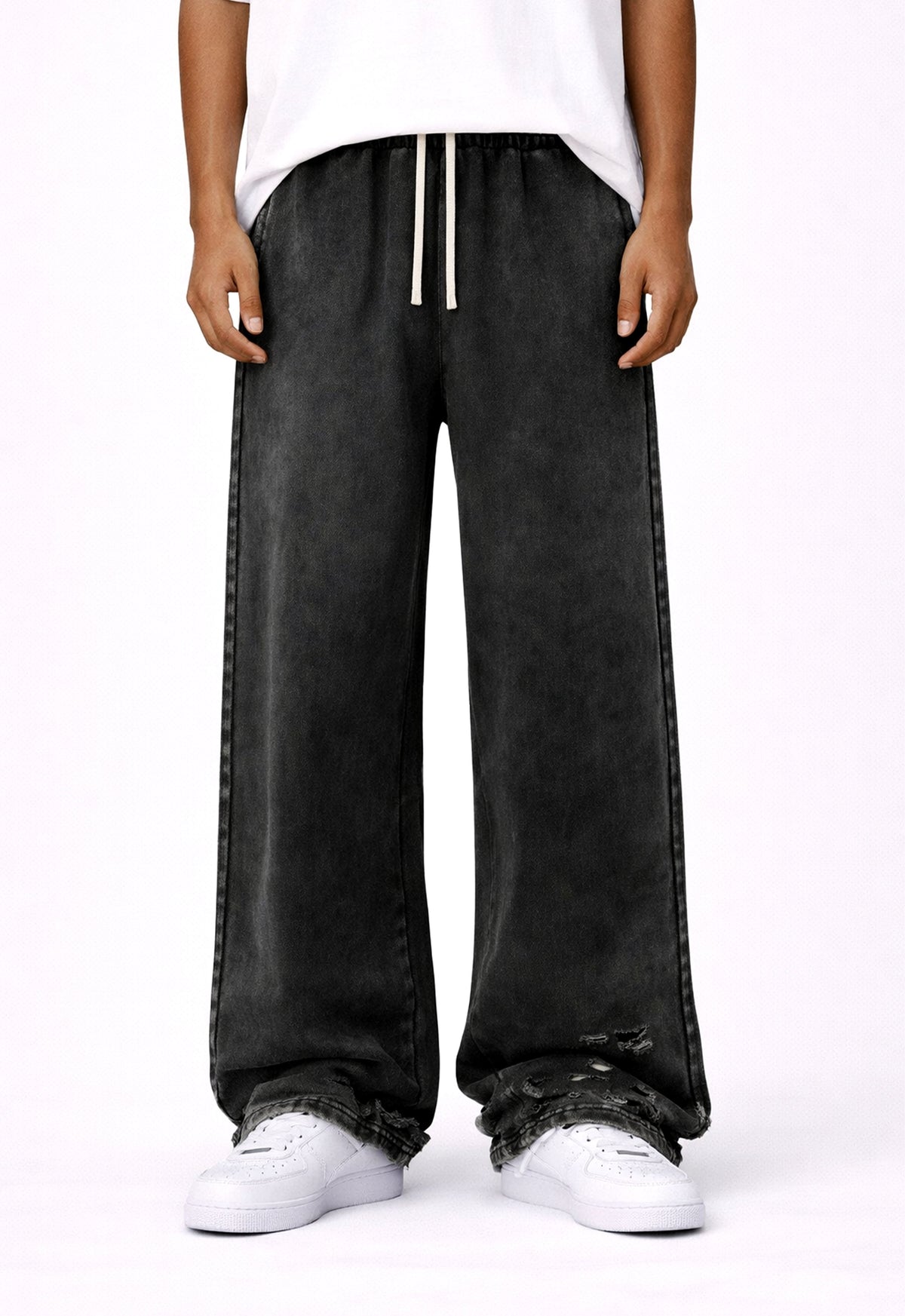 UNDEVELOPED NOIR DISTRESSED SWEATPANTS - AVBL MRKT (2)