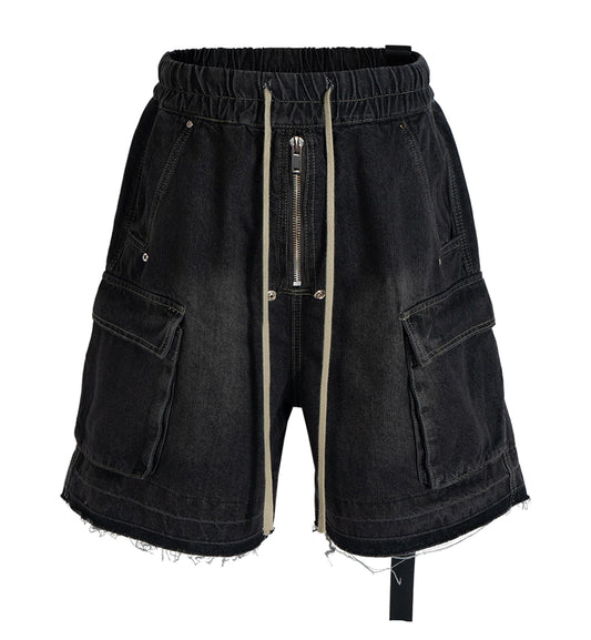 UNDEVELOPED NOIR DRAWSTRING DENIM CARGO - AVBL MRKT (1)
