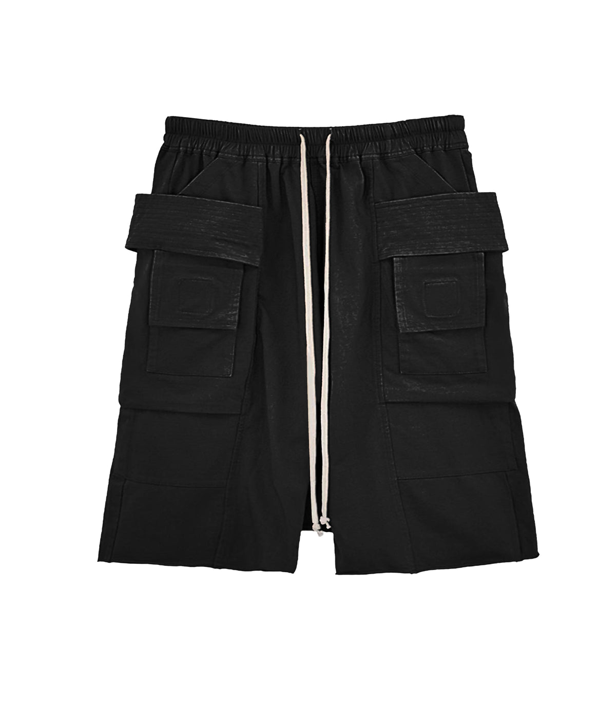 UNDEVELOPED NOIR DROP-CROTCH CARGO SHORTS - AVBL MRKT (1)