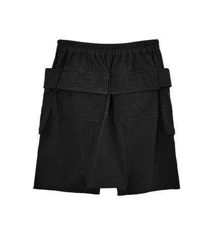 UNDEVELOPED NOIR DROP-CROTCH CARGO SHORTS - AVBL MRKT (3)