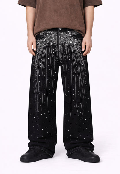 UNDEVELOPED NOIR FLORAL RHINESTONE DENIM - AVBL MRKT (2)