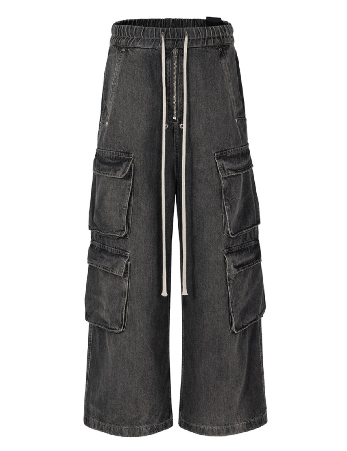 UNDEVELOPED NOIR FLOW DENIM CARGO PANTS - AVBL MRKT (1)