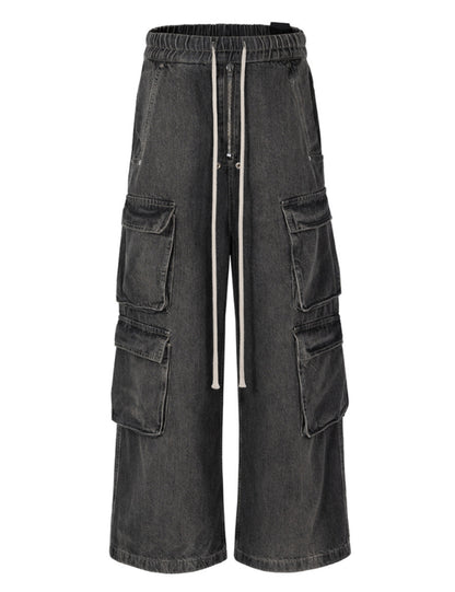 UNDEVELOPED NOIR FLOW DENIM CARGO PANTS - AVBL MRKT (1)