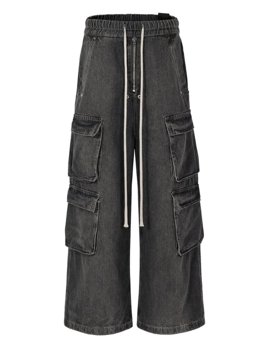 UNDEVELOPED NOIR FLOW DENIM CARGO PANTS - AVBL MRKT (1)