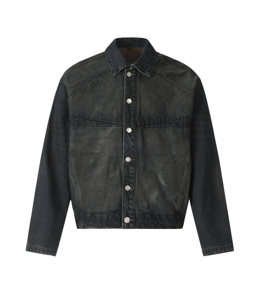 UNDEVELOPED NOIR PATCHWORK WAXED DENIM JACKET - AVBL MRKT (1)