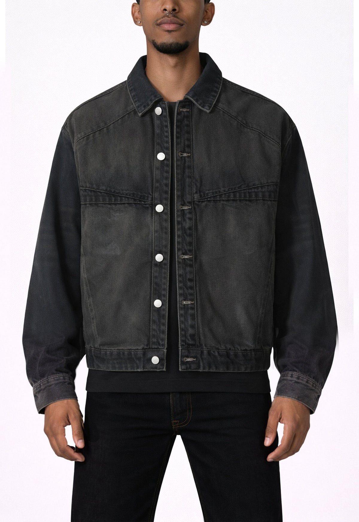 UNDEVELOPED NOIR PATCHWORK WAXED DENIM JACKET - AVBL MRKT (2)