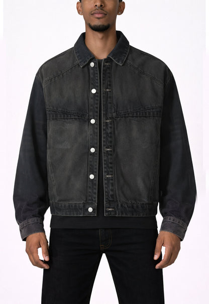 UNDEVELOPED NOIR PATCHWORK WAXED DENIM JACKET - AVBL MRKT (2)