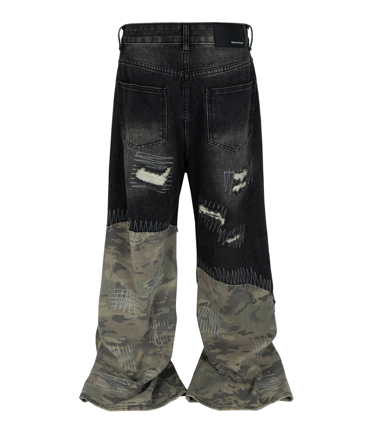 UNDEVELOPED NOIR SCAB CAMO FLARE DENIM - AVBL MRKT (3)