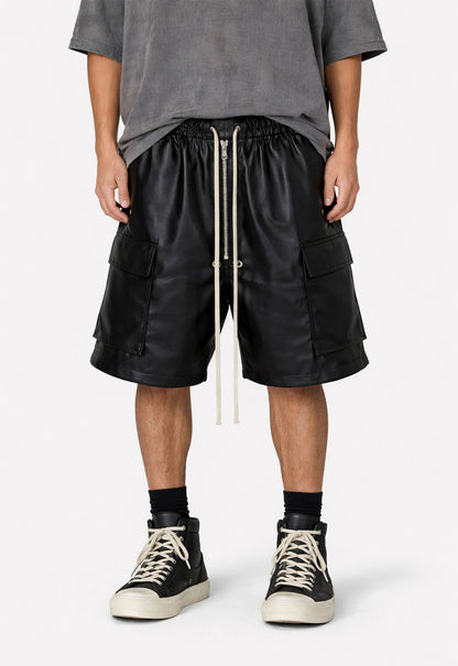 UNDEVELOPED NOIR SHINE CARGO SHORTS - AVBL MRKT (2)