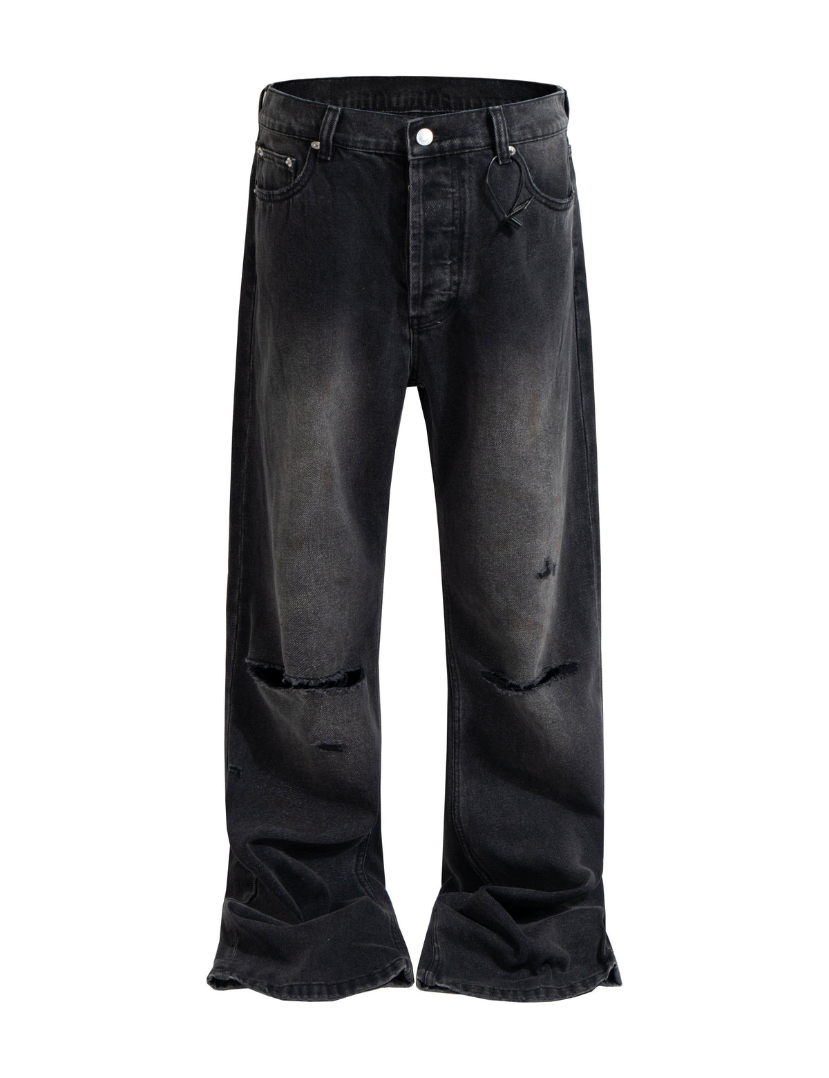 UNDEVELOPED NOIR SPLIT KNEE DENIM - AVBL MRKT (1)
