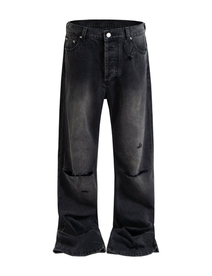 UNDEVELOPED NOIR SPLIT KNEE DENIM - AVBL MRKT (1)
