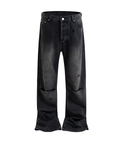 UNDEVELOPED NOIR SPLIT KNEE DENIM - AVBL MRKT (2)