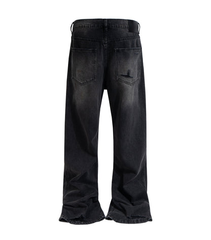 UNDEVELOPED NOIR SPLIT KNEE DENIM - AVBL MRKT (3)