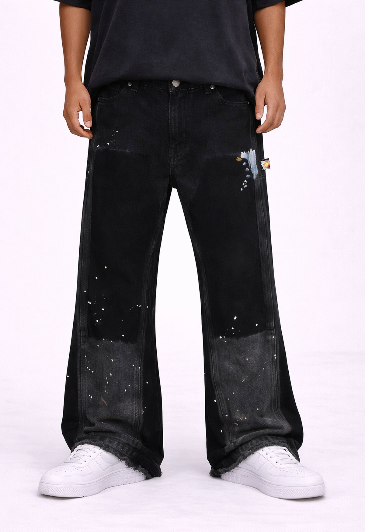 UNDEVELOPED NOIR SPLIT PAINTERS DENIM - AVBL MRKT (2)