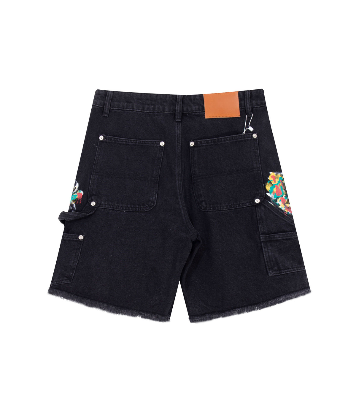 UNDEVELOPED NOIR SPLIT PAINTERS SHORTS - AVBL MRKT (3)