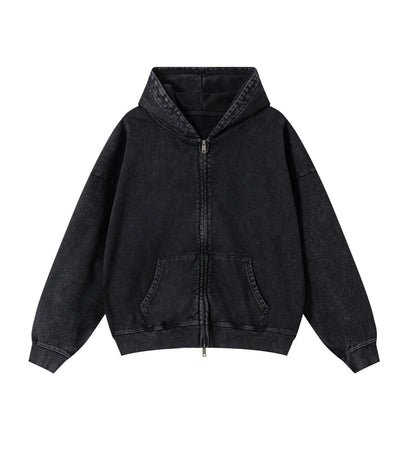 UNDEVELOPED NOIR VINTAGE WASH ZIP HOODIE - AVBL MRKT (1)