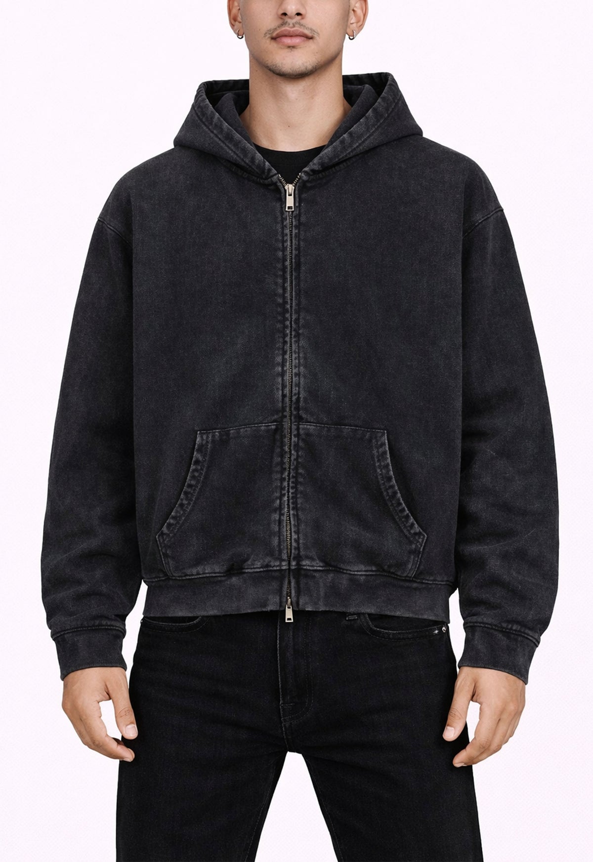 UNDEVELOPED NOIR VINTAGE WASH ZIP HOODIE - AVBL MRKT (2)