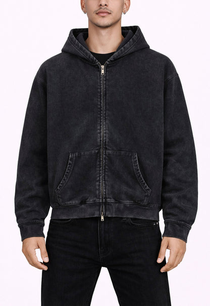 UNDEVELOPED NOIR VINTAGE WASH ZIP HOODIE - AVBL MRKT (2)