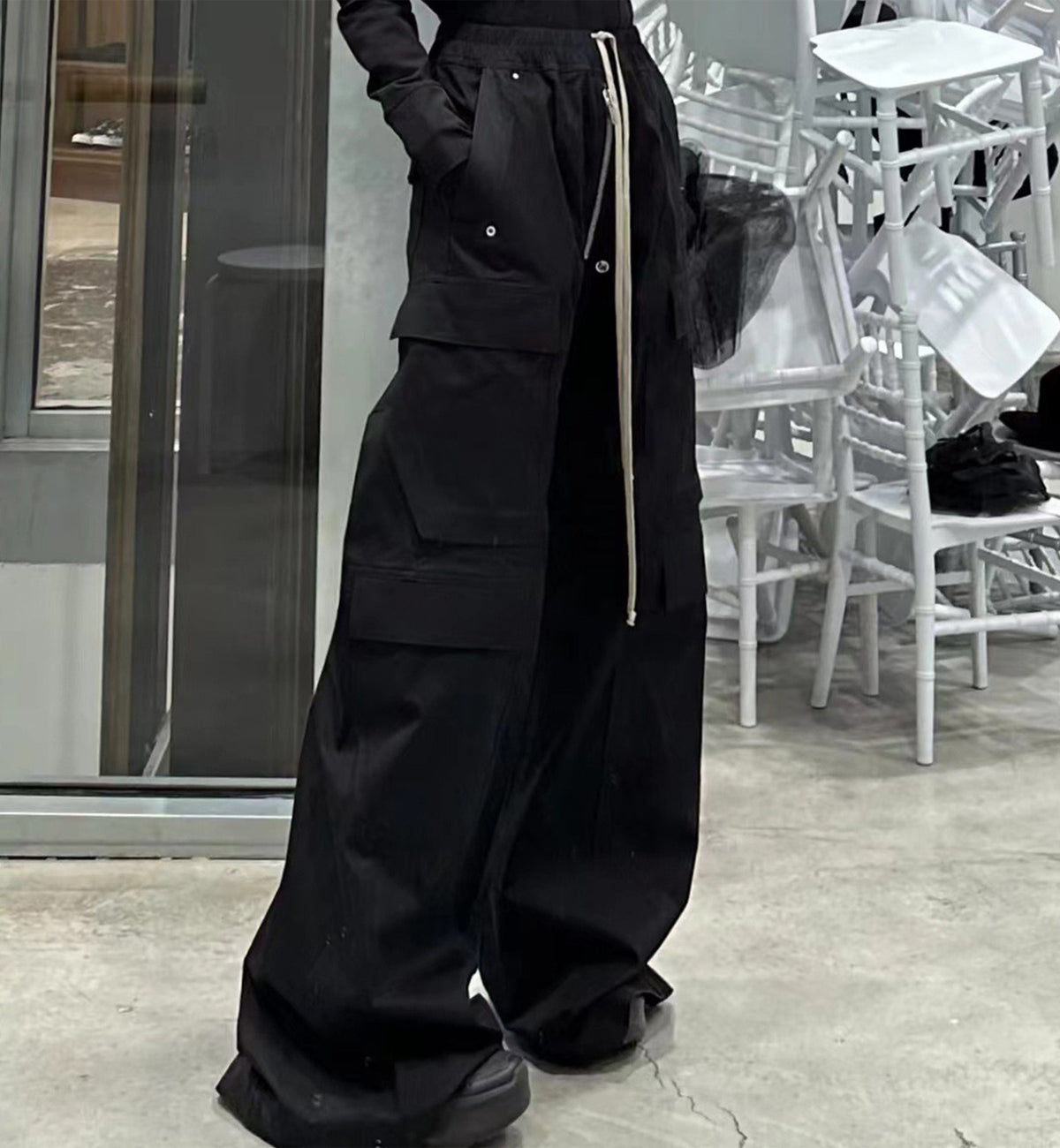 UNDEVELOPED NYLON DRAWSTRING CARGO PANTS - AVBL MRKT (4)